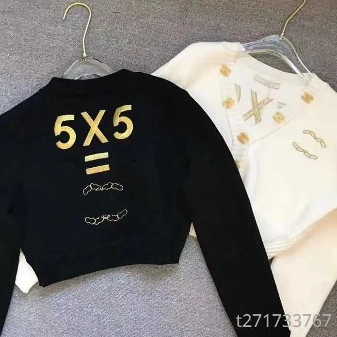 C+C Brand Womens Sweaters Autumn Cardigan V-neck Metal Button C Letter Embroidery All-match Designer Label Daily Casua Vacation Replicas Clothes Knitwear Tops T5X5