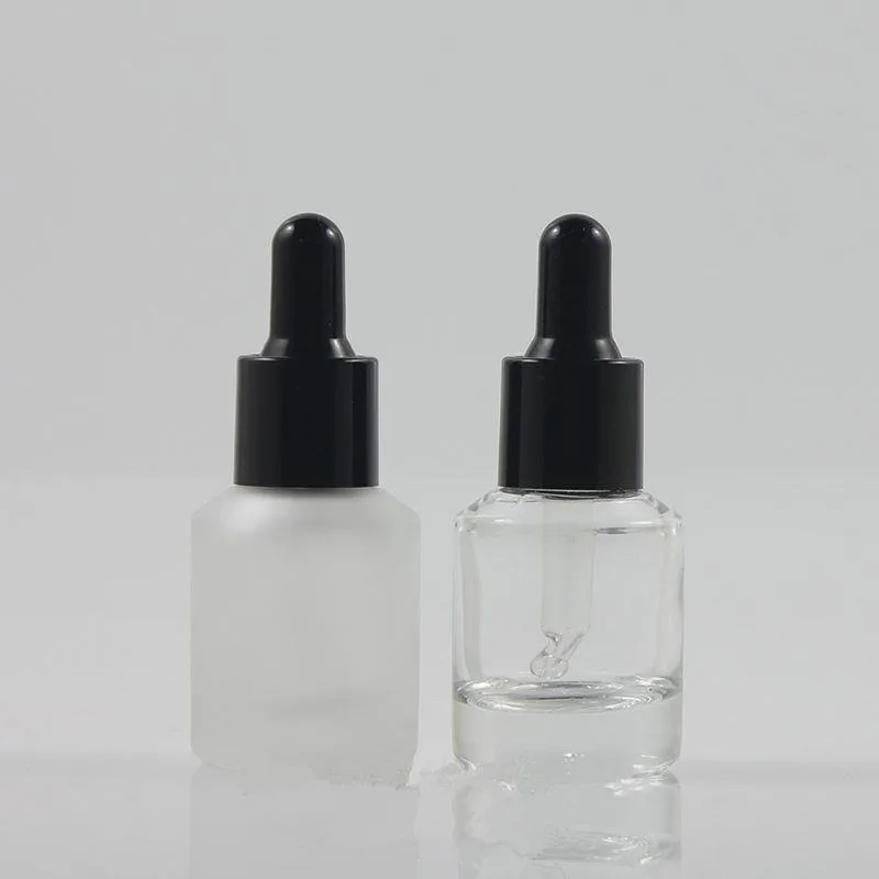 15 ml Glas klar gefrostet Ätherisches Öl Tropfflasche Drop Liquid Pipette Gläser Kosmetikverpackung Schneller Versand F1126 Ugcvv