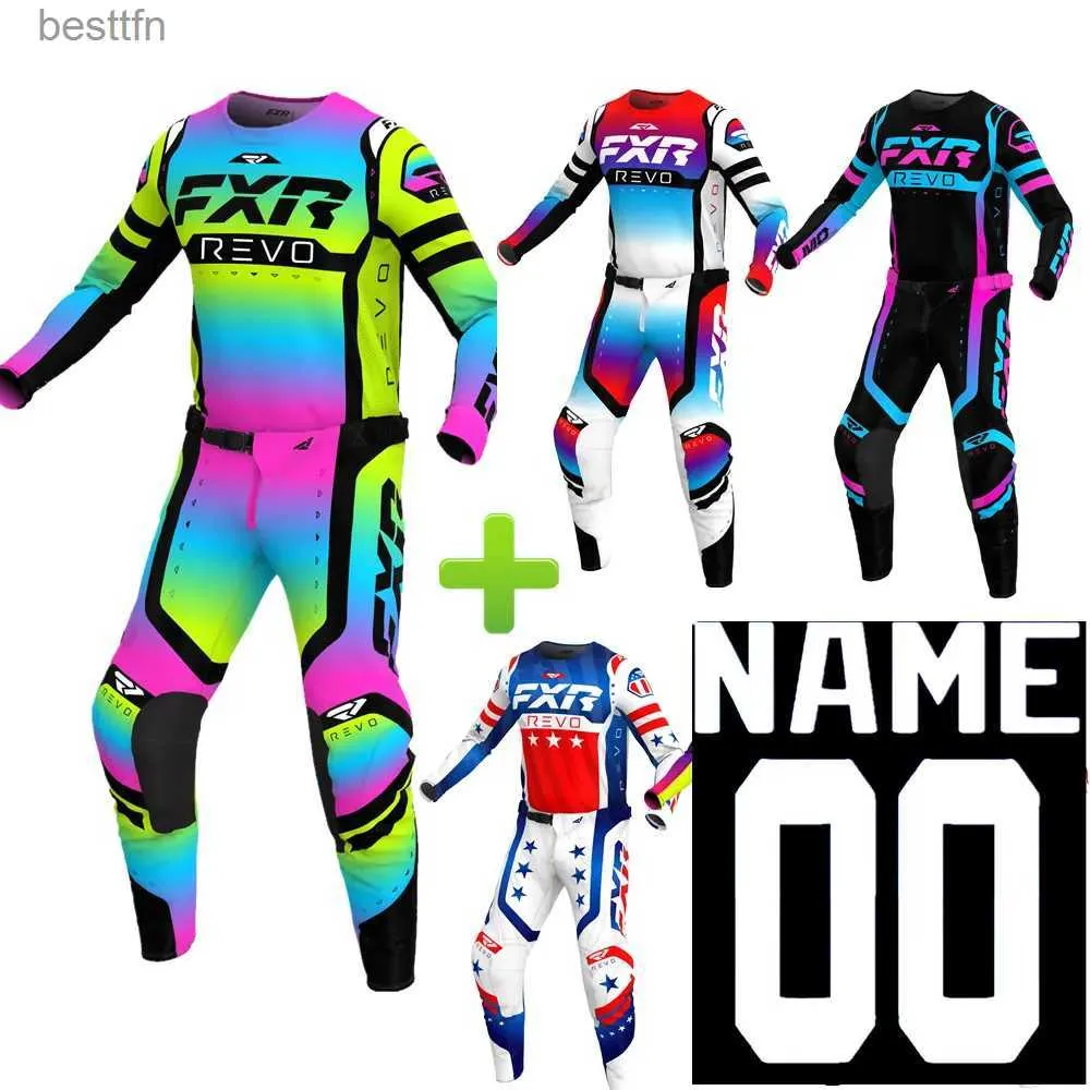 Autres vêtements PRINT 2023.05 REVO LE FXR REVO MX Gear Set Off Road Motocross Set Vêtements de moto ATV Dirt Bike ComboL231007