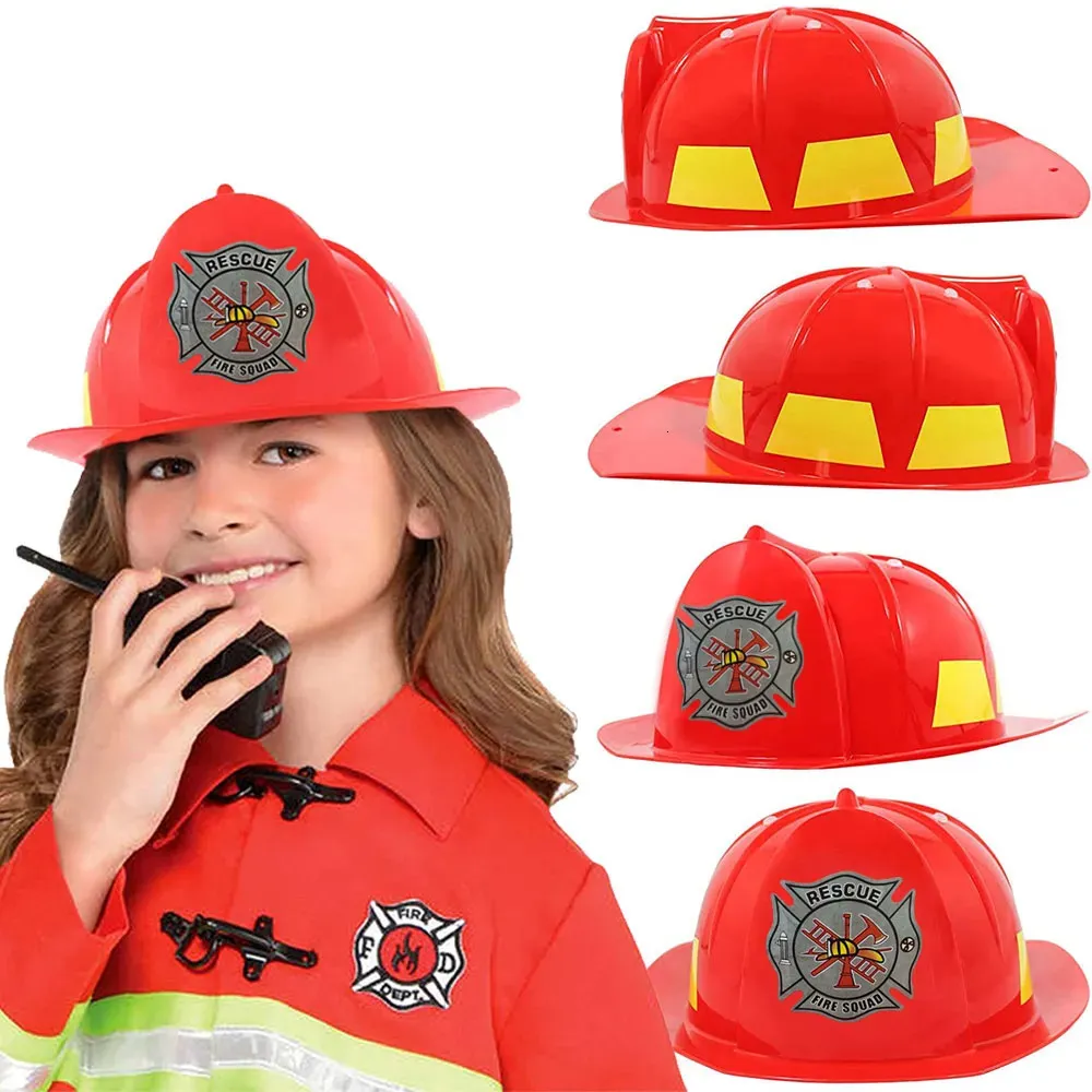 Andra evenemangsfest levererar barn brandman hatt brandchef hjälm pojkar brandman brand trupp hatt brand kämpe hård plast hatt brandman sam hatt tillbehör 231007