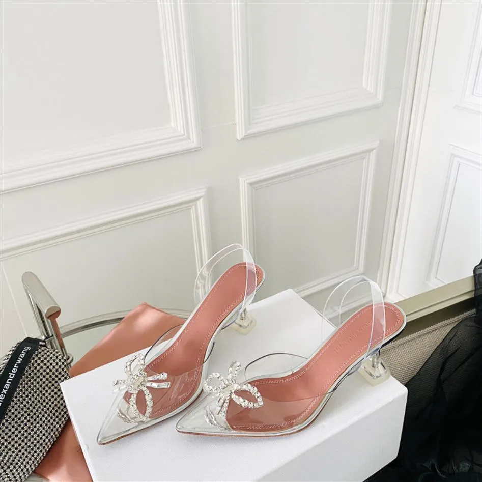 Amina muaddi begum embellished pvc on sale pumps