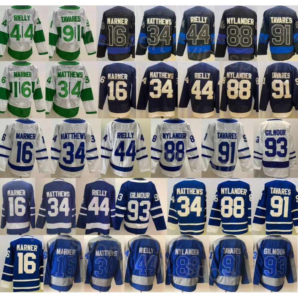 Mens Hóquei 34 Auston Matthews Jerseys Reverse Retro 16 Mitchell Marner 88 William Nylander 44 Morgan Rielly 93 Doug Gilmour 91 John Tavares Stadium Series Arenas