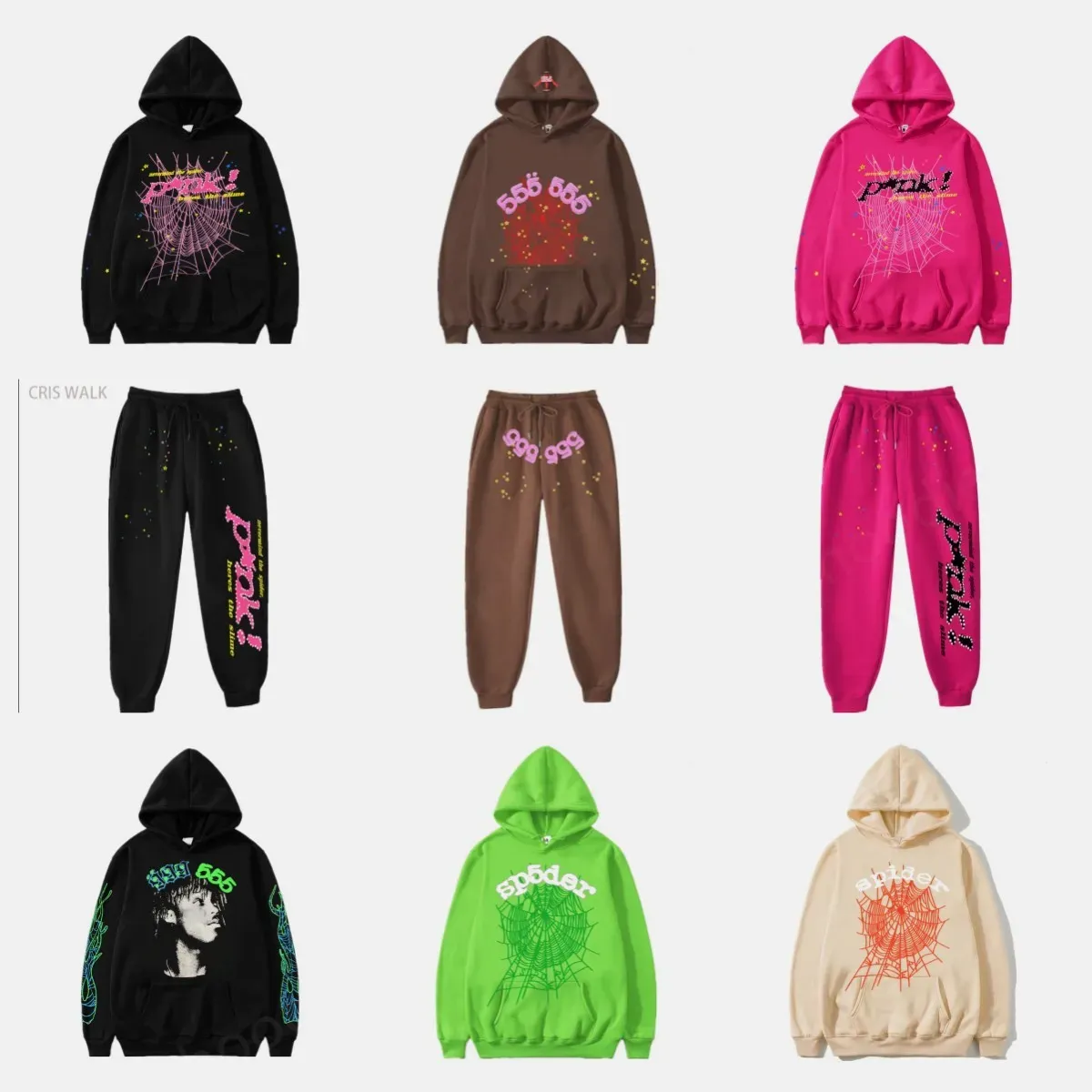 トラックスーツ技術セットデザイナートラックスーツSP5DER Young Thug 555555 Hoodies Men Womens Hoodie Pink Jacket Sweatshirt Spider 555 Spider Hoodies