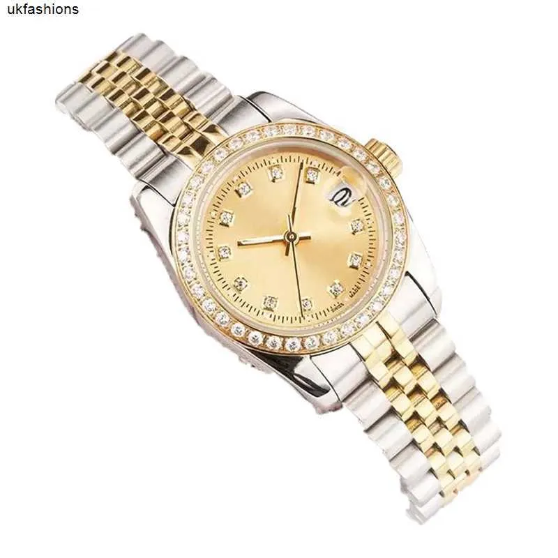 Rolaxs Watch Luxury Diamond Watches Luxury Womens Watchesただの機械的なファッションドレス41 36mm折りたたみバックルサファイアオートデートマルチカラーダイヤルスチールSHBYB