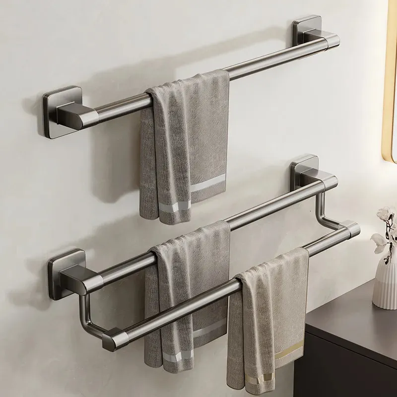 DHgate.com:Self-Adhesive Double Layer Towel Rack, No Drilling Bathroom ...