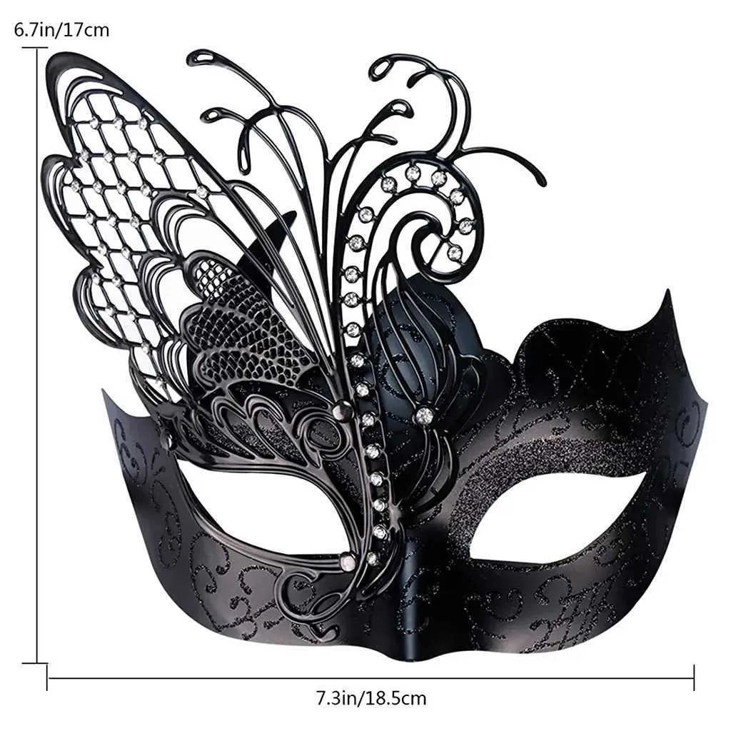 DHgate.com:Exquisite Metallic Butterfly Masquerade Mask for