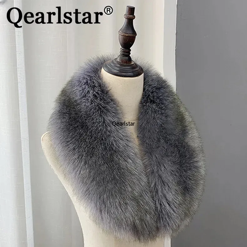 Women's Fur Faux Fur Faux Fur Collar For Women Men Luxury 90cm Fluffy Fur Scarf Autumn Winter Jackets Hood Collar Kids Coat Warm Fur Trims 231007