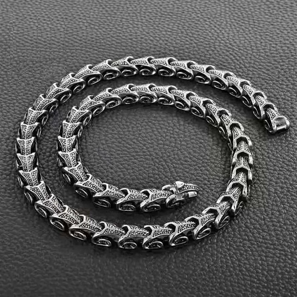 Chains 7 5-24'' Length Punk Vintage Men Viking Dragon Jewelry Hiphop 316L Stainless Steel 2 Kind Wear Method Chain Neckl3252