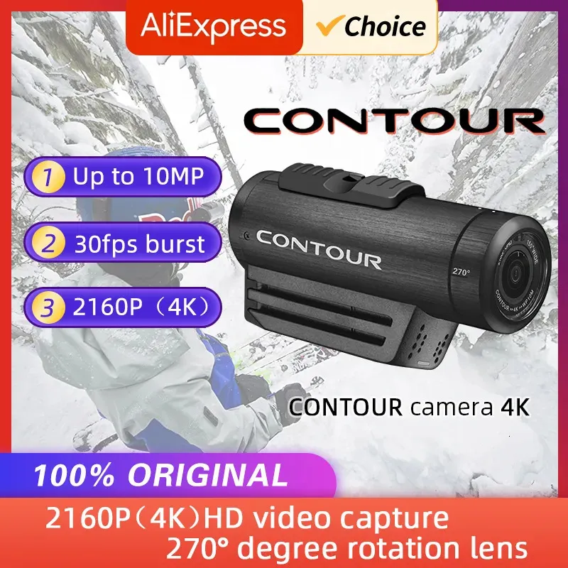 Câmeras à prova de intempéries Contour versão 4K câmera Ultra HD Action filmadora roam2 3 atualização capacete tático montado na cabeça primeira visualização 231007