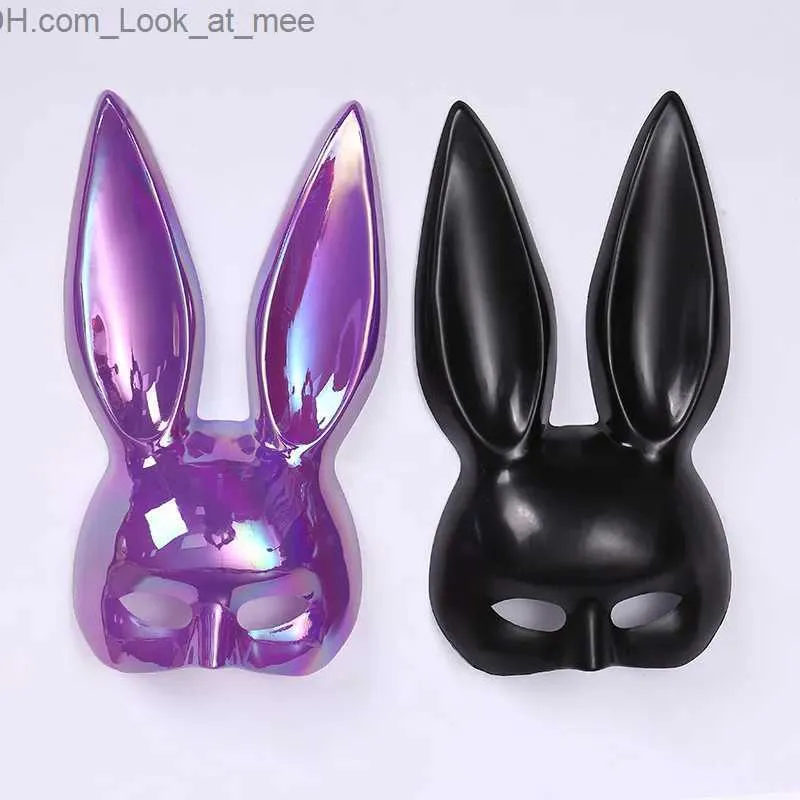 Party Masks Colorful Bunny Ears Mask Masquerade Cosplay Mask Sexig Woman Anime Costume Party Props Halloween Carnival Dress Up Accessories Q231007