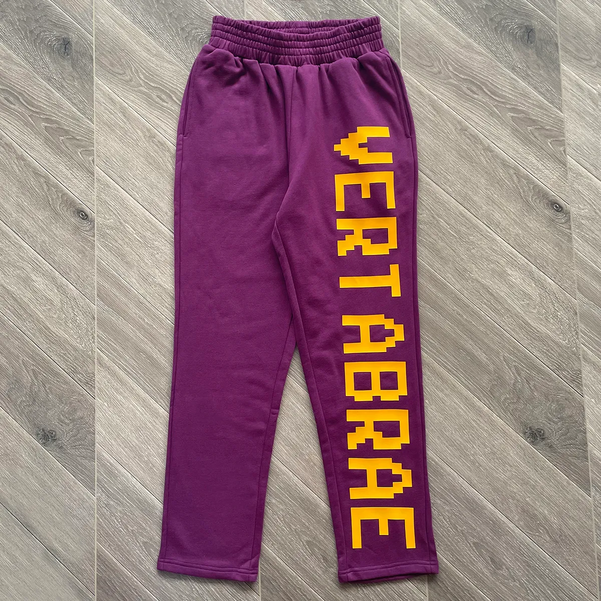 Real Pics Green Purple Letters Sweatpants Men Women 2024fw Jogger Drawstring Pants