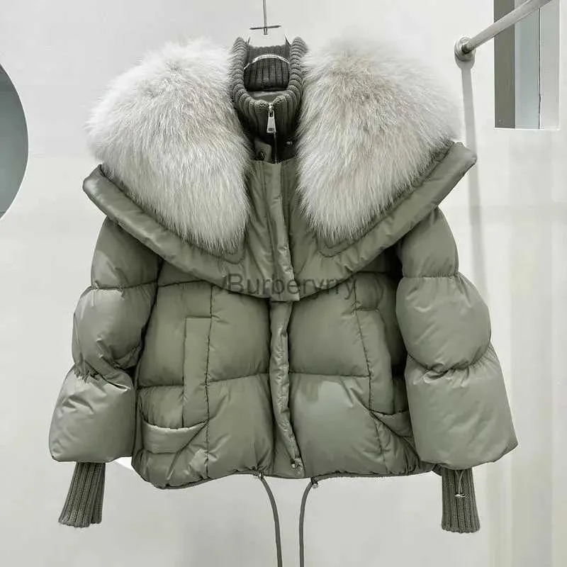 Dames Bont Nepbont Vos Bontkraag Donsjack Bont Donsjack Fe Korte Haining Winterjas 2023 Nieuwe Broodkleding Dames Winterparka'sL231007