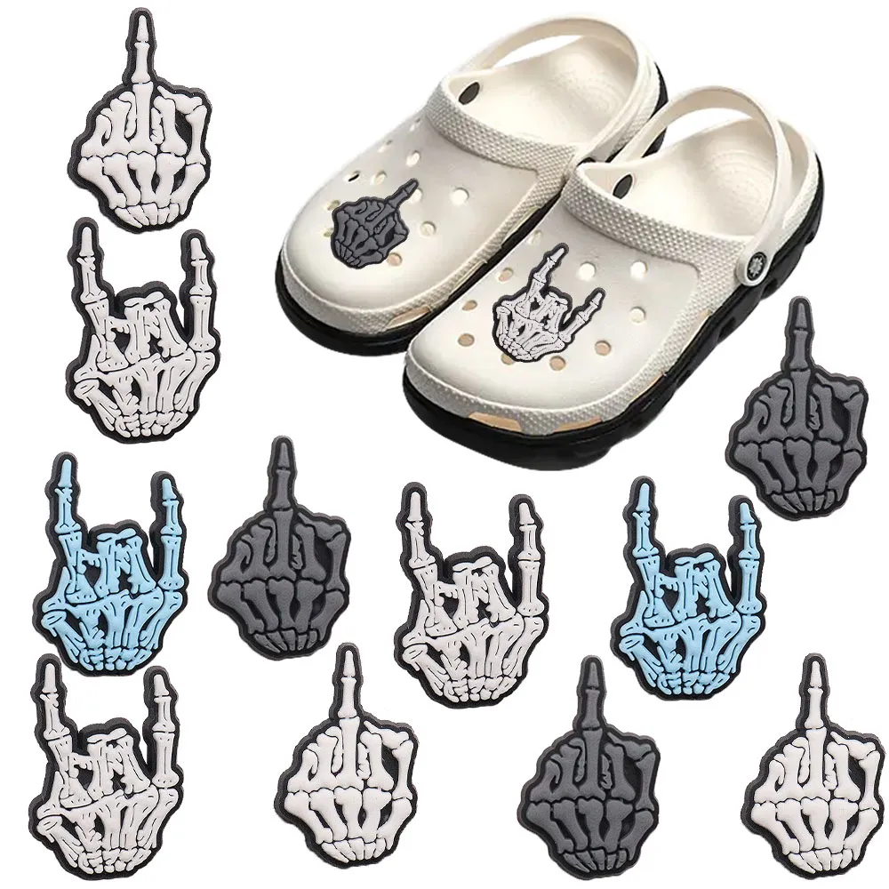 Croc Charms Jibbitz Bulk Croc Charms Hand Crocs 100PC Halloween Shoe  Charms: Spooky PVC