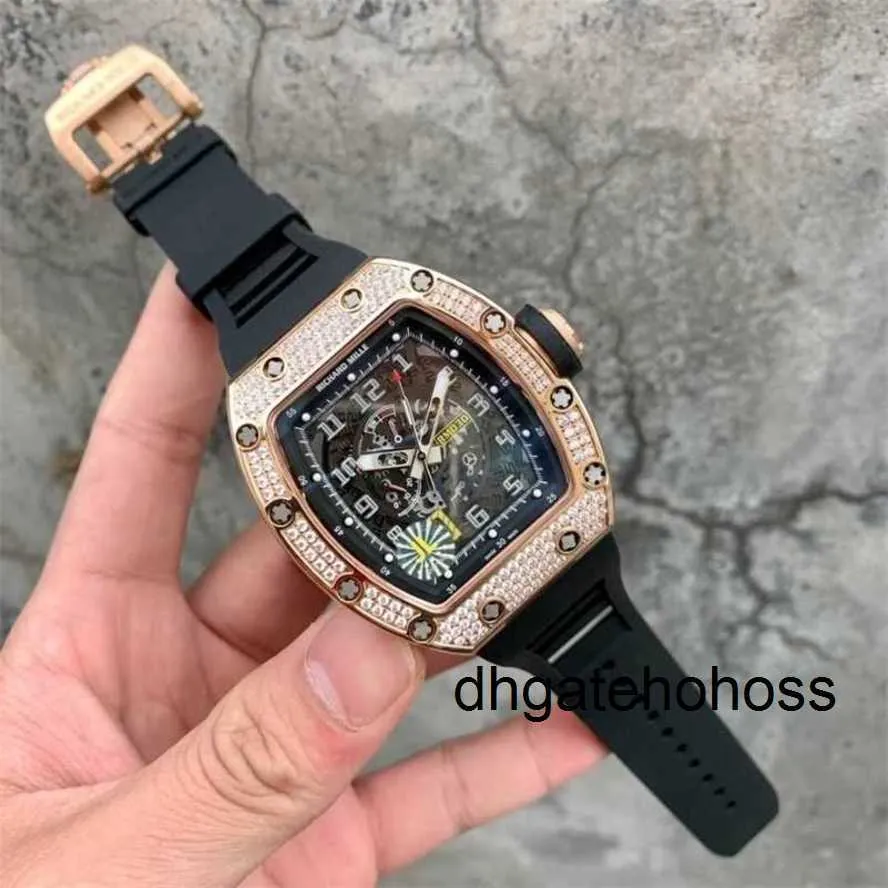 Richardmill Watch Luxury Milles Watch Richards Mile Mens Most Expensive Mantian Star Leisure Fashion Bucket Type Large Dial Calendar Hollow Out Mechanical Lfvr