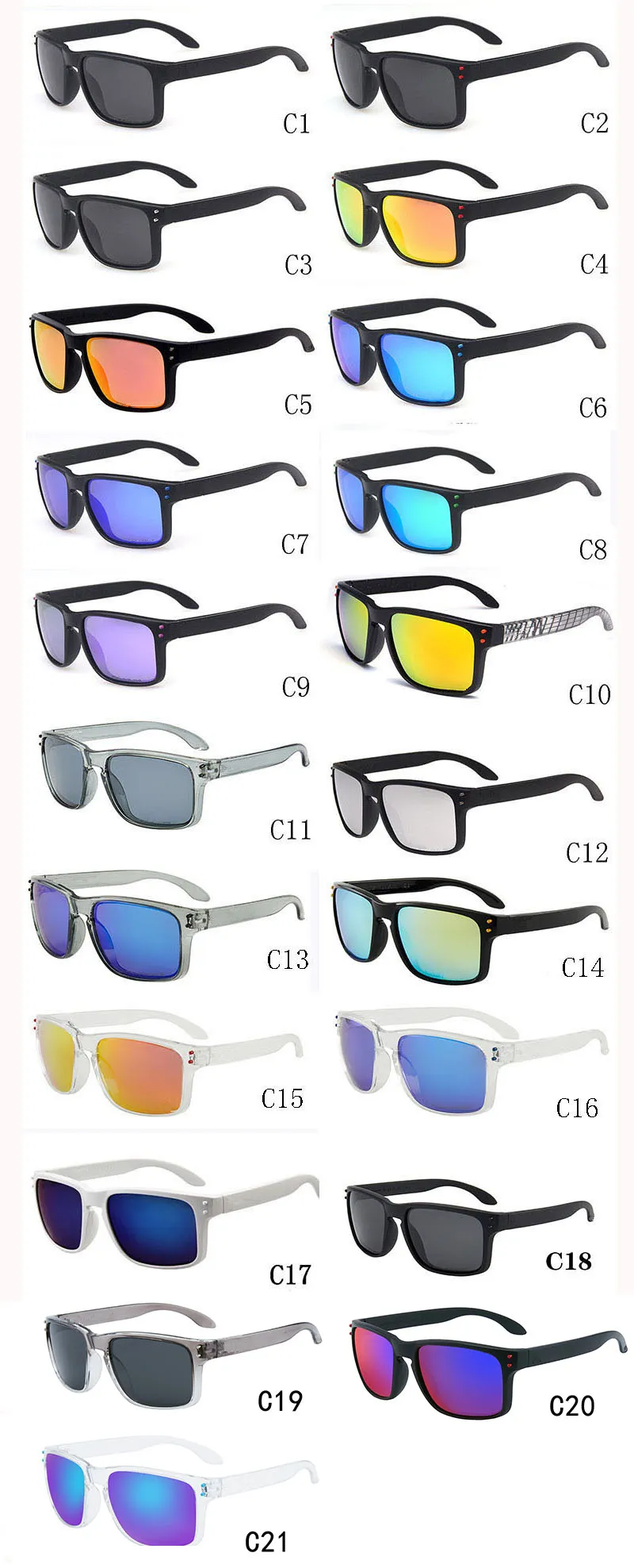 Lunettes de soleil polarisées Protection Uv hommes femmes été ombre marque lunettes Sport de plein air cyclisme lunettes de soleil unisexe 21 couleur