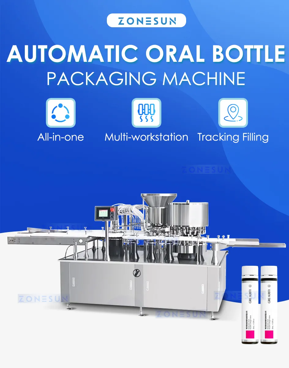 ZONESUN Automatic Vial Filling And Capping Machine Ampoule And Oral ...
