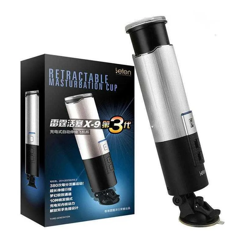 Seks masajı x9 piston eller ücretsiz 10 fonksiyon geri çekilebilir usb şarj edilebilir erkek otomatik mastürbatçı yetişkin seks oyuncakları D18110506