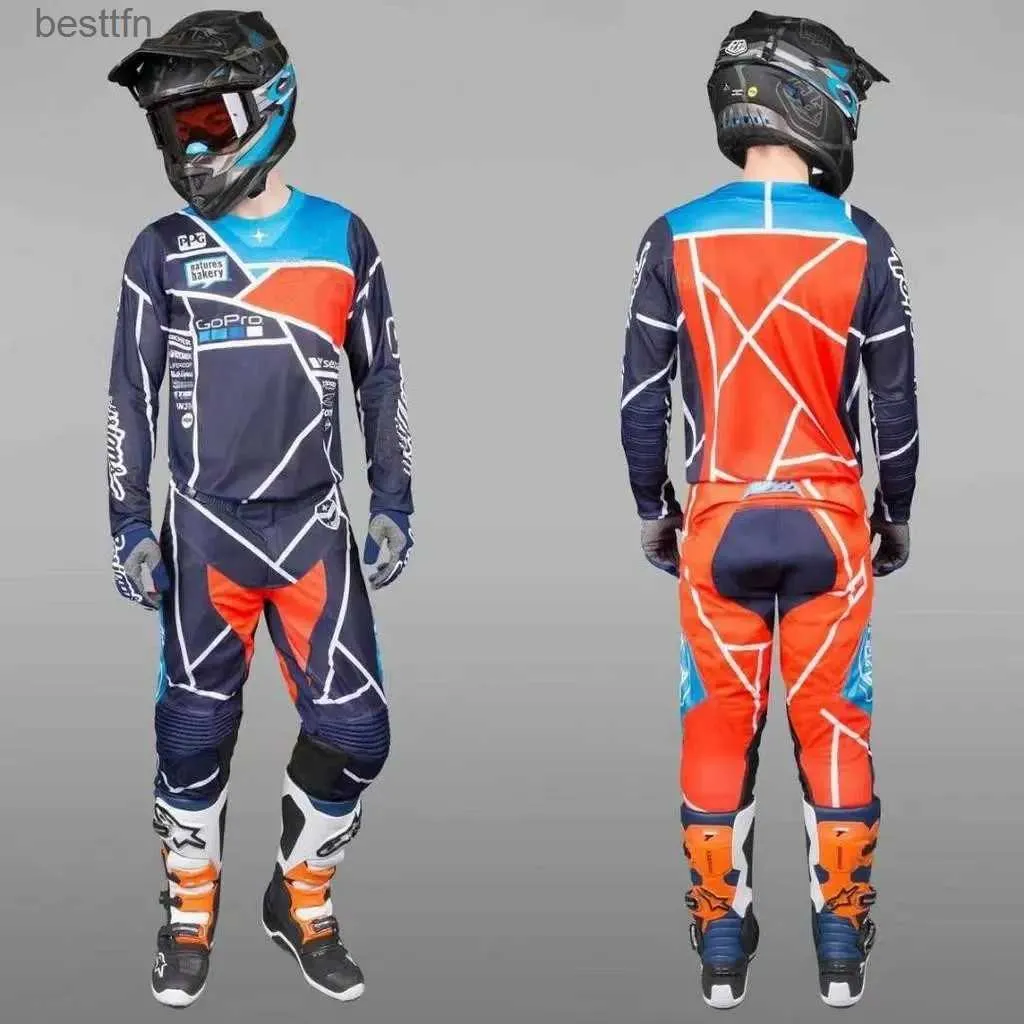 Andra Apparel Navy Orange Ready to Race MX ATV Motocross Gear Set Team Moto Dirt Bike Motorcykel /Pants Combo Enduro Racing Set HL231008