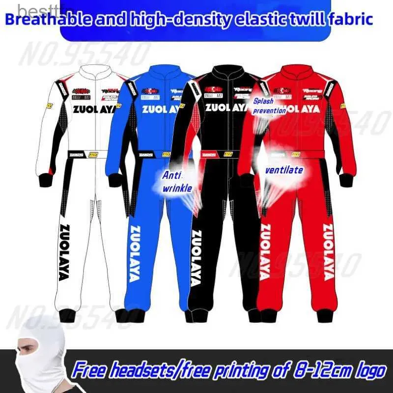 Inne odzież Nowa gokart Off Road Pojazd F1 Rajdowy kombinezon wyścigowy 5xl Czarny garnitur motocyklowy Kurtka motocyklowa Elastyczna gęstość Twill Fabricl231007