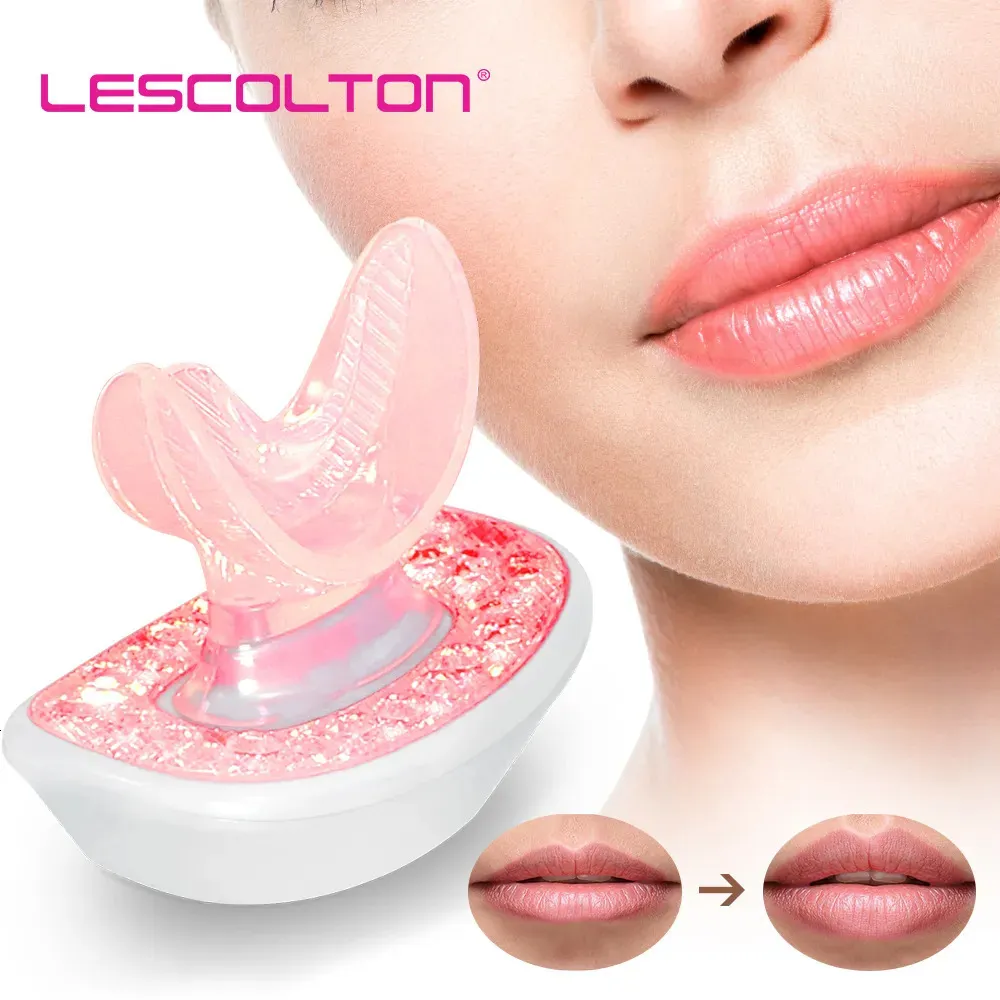 Ansiktsvårdsanordningar LED Red Light Lip Plumper Device Electric Plumping Enhancer Natural Sexy Bigger Fuller Lips Förstorare Labios Aumento Pump 231007