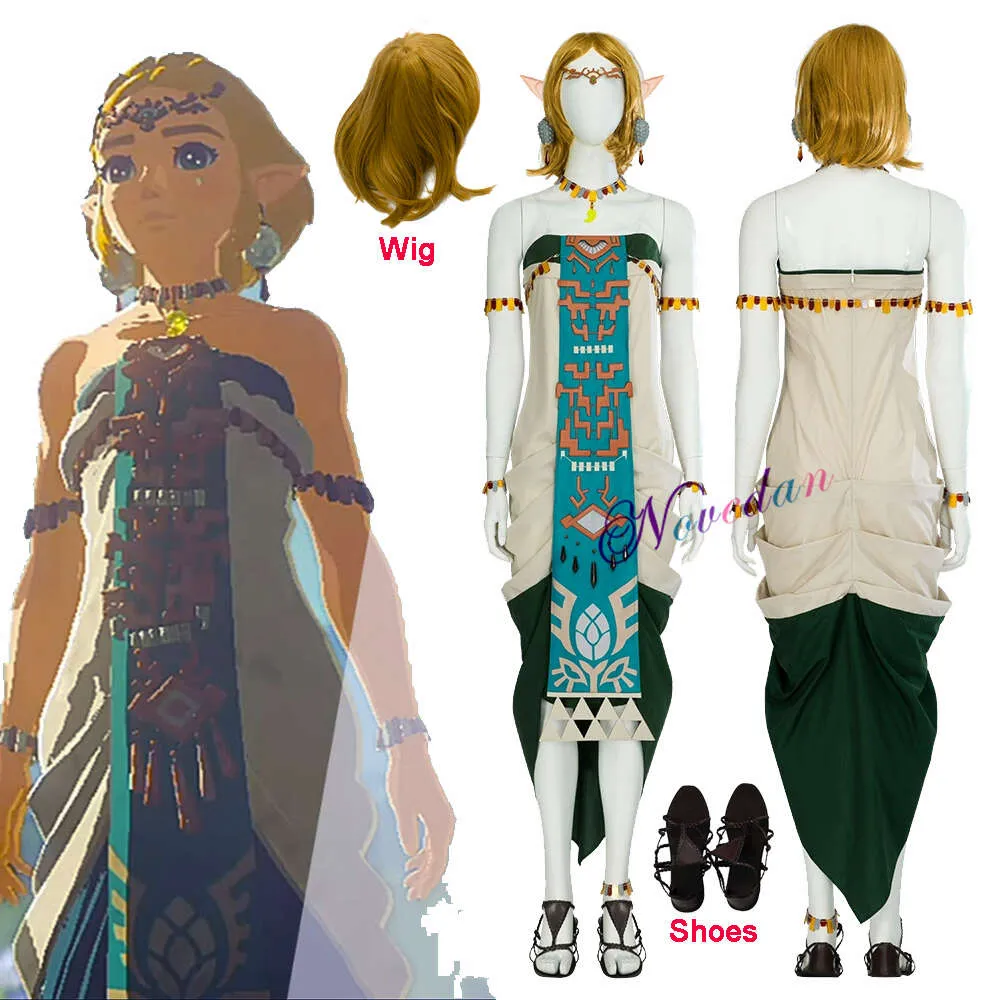 Tears of the Kingdom Zelda Cosplay Princess Costume Dress, Custom Made  for Women, Adult Halloween Outfit, Optional Wig Shoes, Anime Legend