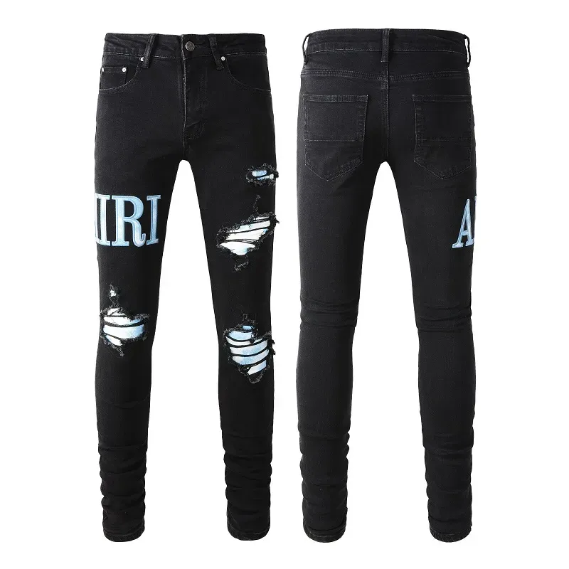 Man Jeans Designer Jean Purple Jeans Brand Skinny Slim Fit Luxury Hole Ripped Biker Pants Skinny Pant Designer Stack Mens Womens Trend Trousers 951254810 From 16 19 DHgate