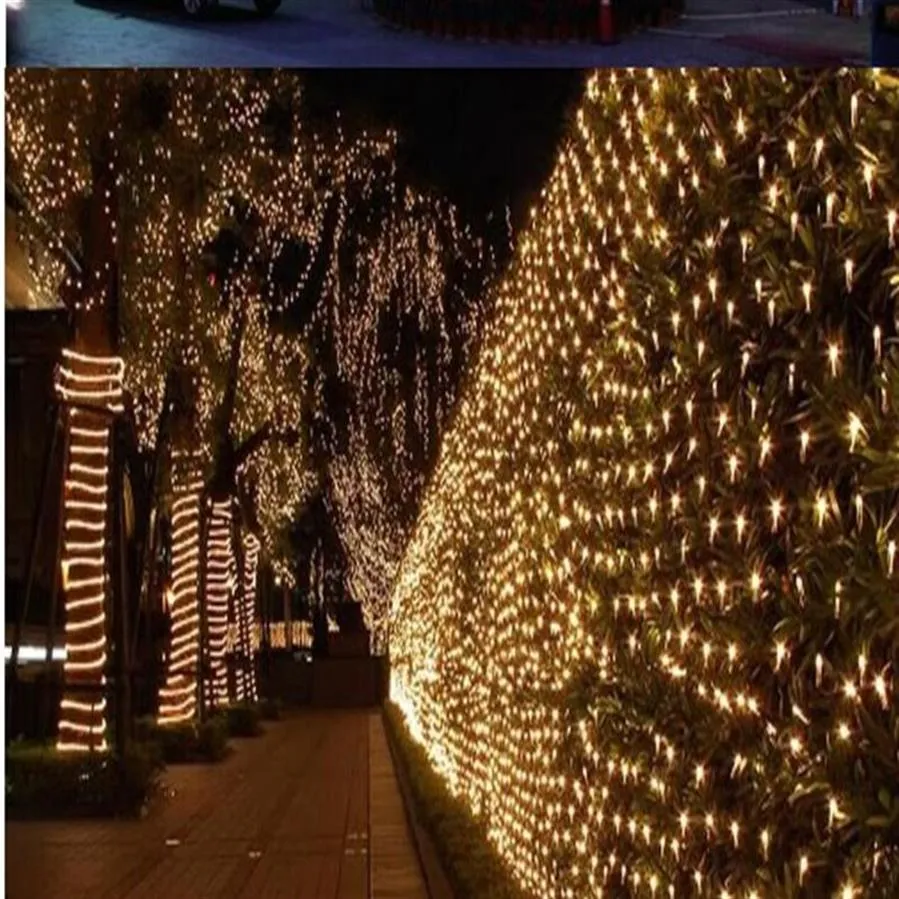 6M 3M 640LED 3M 2M210LED Net Lights Festival Garden Garden Light 110V 220V Lights Christmas Wedding Park Decoration246H