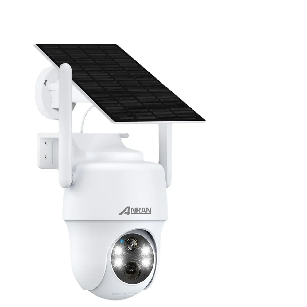 Anran 2K 4G LTE Surveillance Camera Sim Card Solar Panel Batteri tvåvägs Audio 360 ° Säkerhet utomhuskamera humanoiddetektering