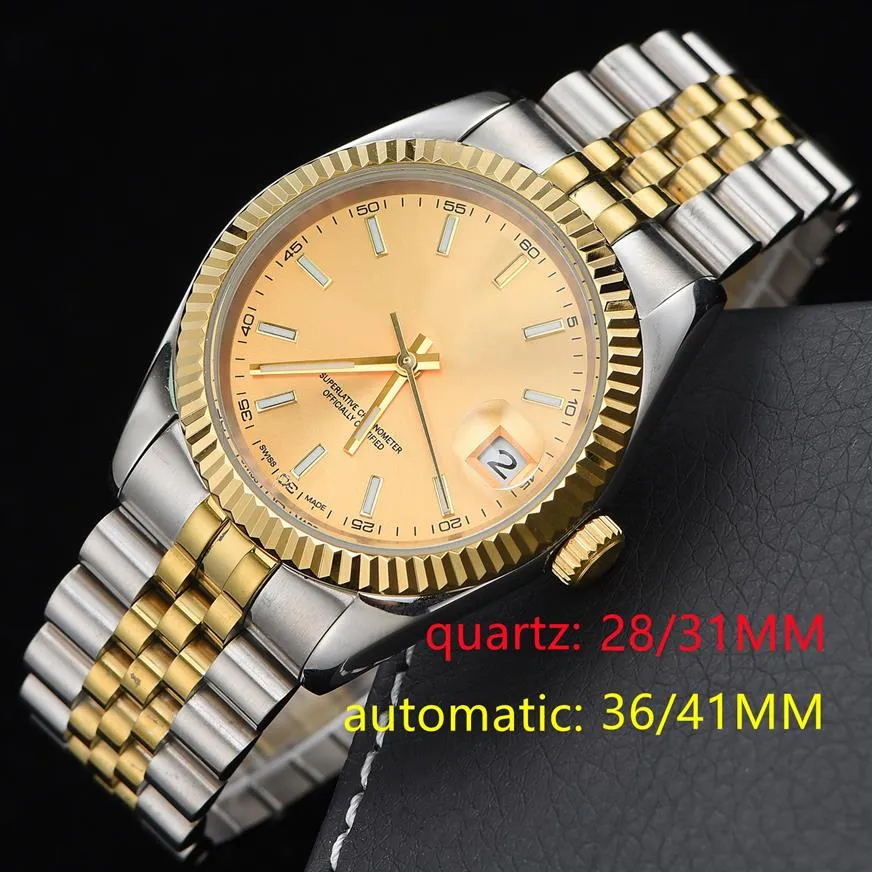 Top Quality 28 31 mm Quartz 36 41 mms automatiques de montres pour femmes 2813 Mouvement en acier inoxydable montre étanche.