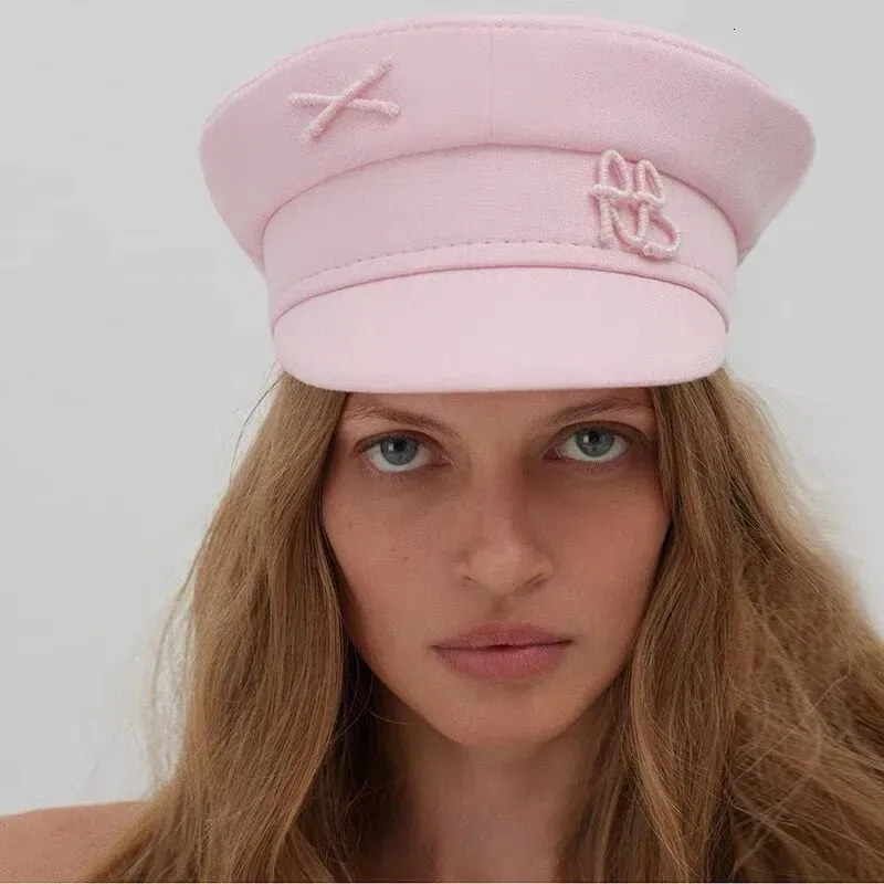Береты Бренд-дизайнер Розовая шапка sboy Женская 3D Graphic Vision 231006