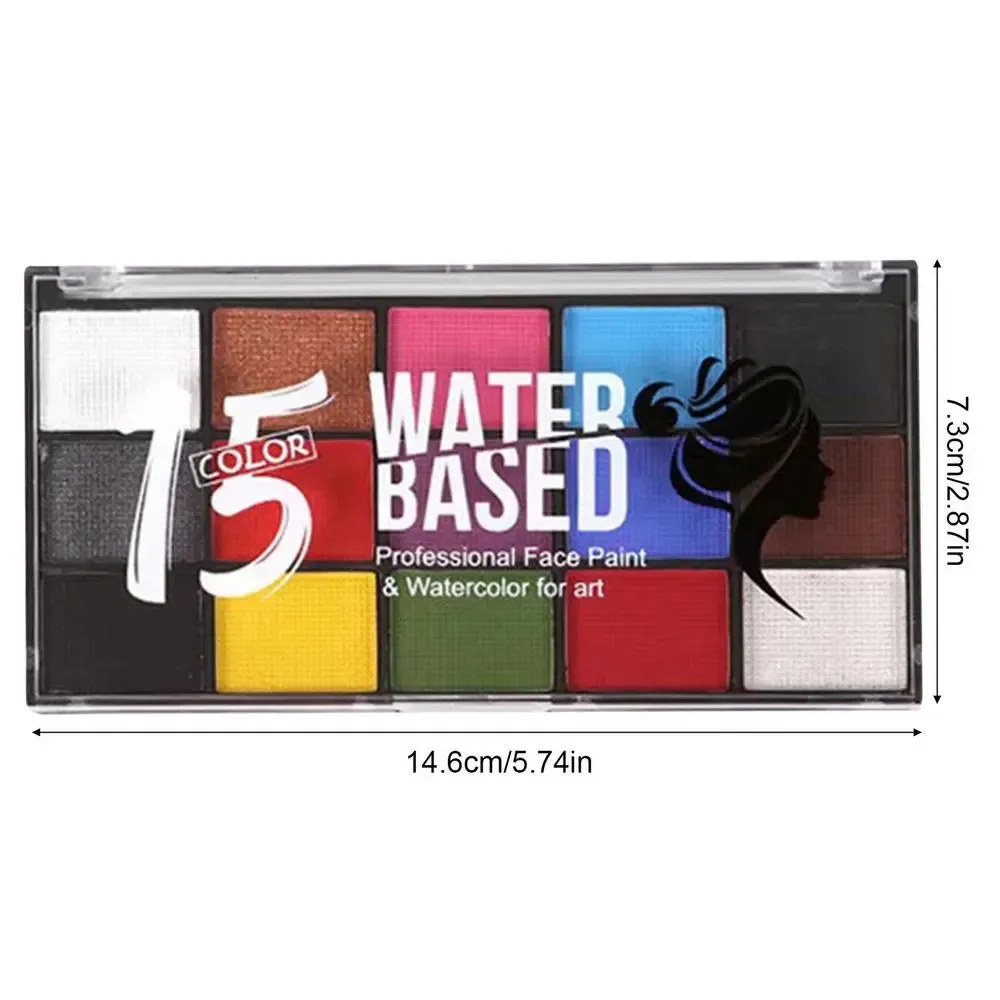 Water Based Face Paint Palette With Stencils Ideal For Christmas