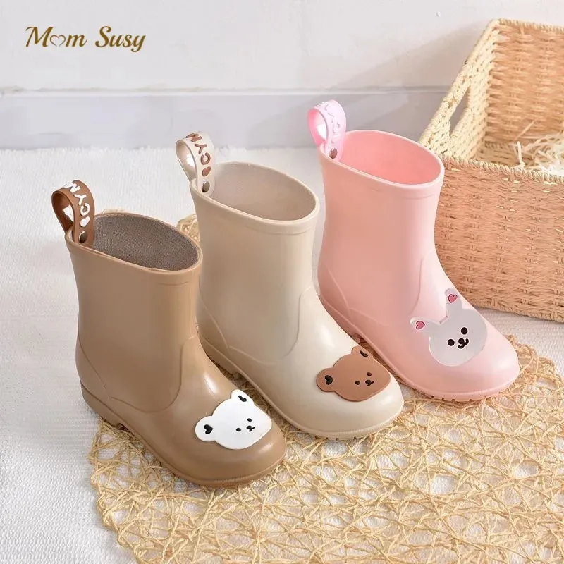 Cartoon Rain Boots For Infants And Toddlers Waterproof PVC Rubber