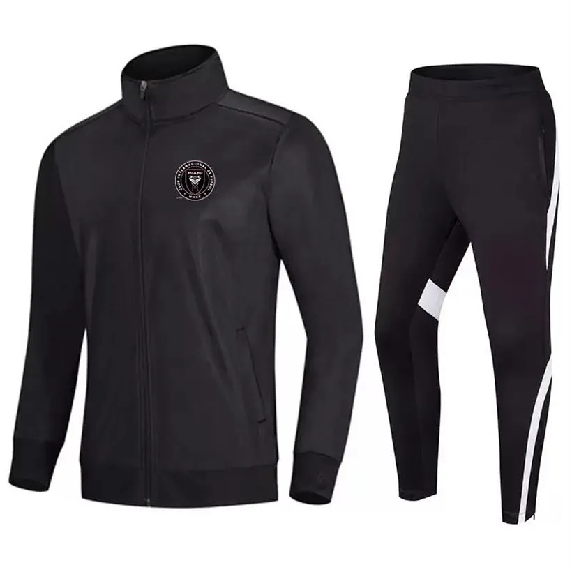 Inter Miami CF Herren-Trainingsanzüge, Fußballbekleidung, Uniform, Fußballjacke, Sportbekleidung, schnell trocknend, Sporttraining, Laufen, Basketball, W2816