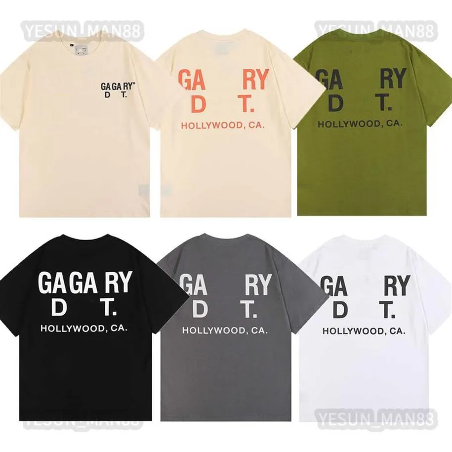 Designer Luxury Gallery Depts Classic T Shirt Mens and Womens Hip Hop Letters Printing Top Summer Breattable High Street Cotton 1897