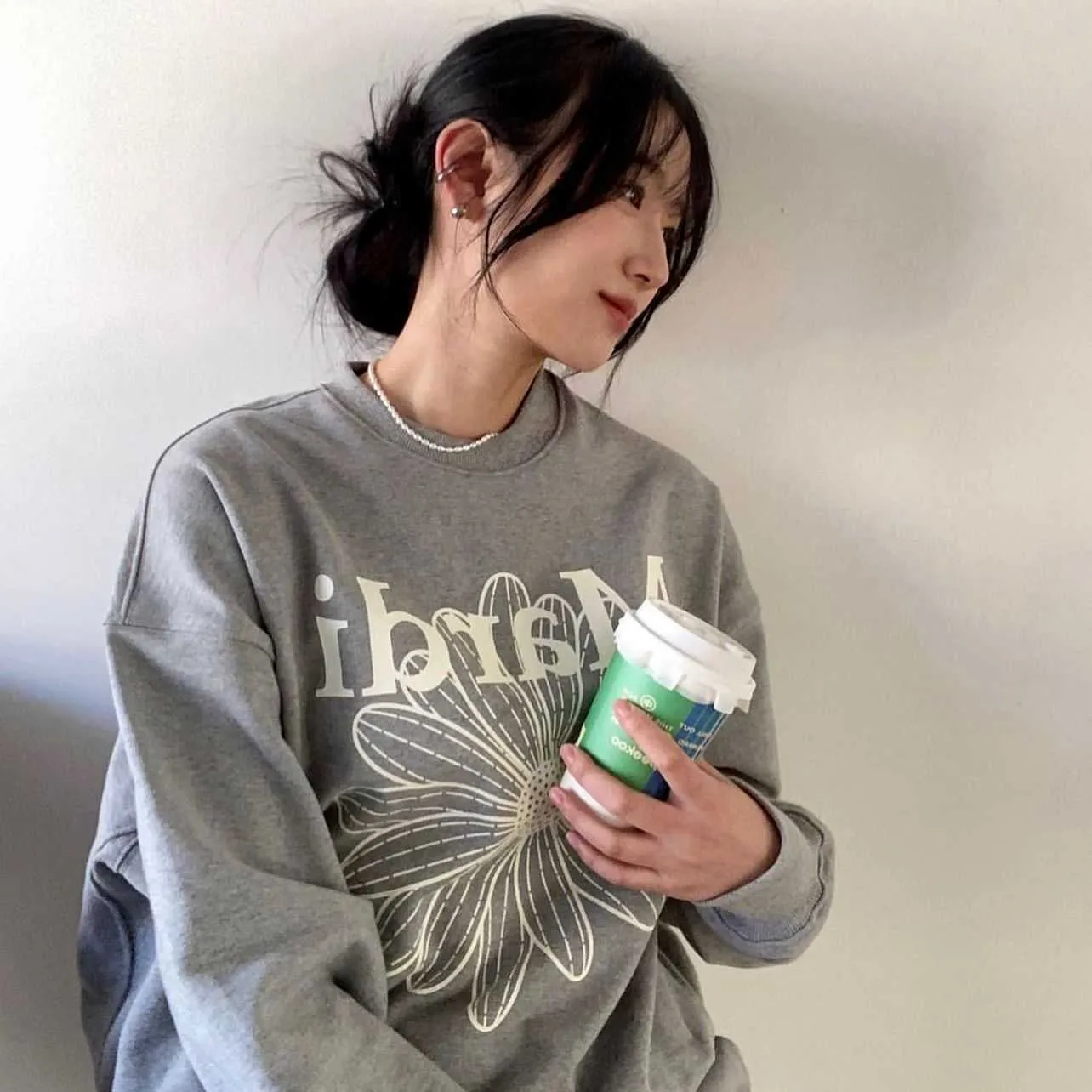 Mardi Mercredi Classic Daisy Flower Print Loose Casual Top