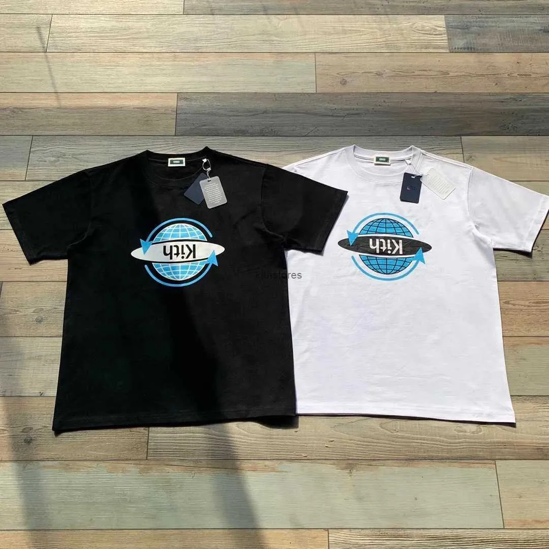 Moda masculina wear preço especial kith padrão de terra reversa casal manga curta camiseta muito funcional estilo vibração design de nicho