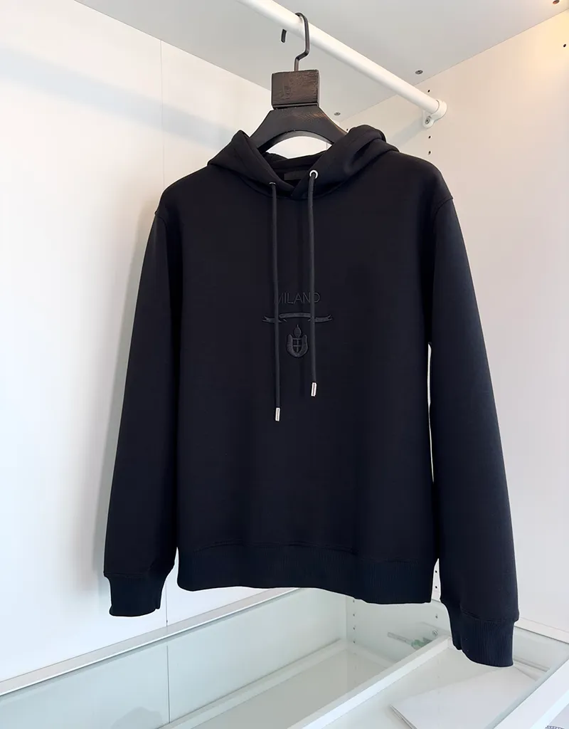 2023 herbst Neue männer Hoodie Mantel Klassische Logo Gestickte Kapuze Schwarz Weiß Mantel Designer Dreieck Logo Top Größe M-3XL