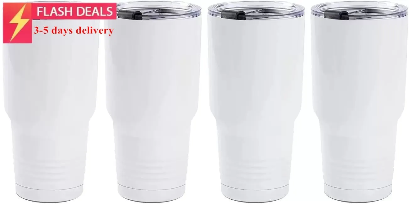30 OZ White Stainless Steel Sublimation Tumbler Blanks with Lid for Coffee  Travel Cups Wholesale from Dhgate Tumblers - price 13.51