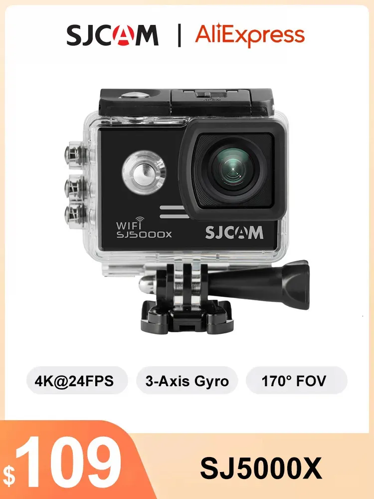 Väderbeständiga kameror SJCAM SJ5000X Elite Action Camera 4K 24fps 2K 30fps WiFi Diving 30m Waterproof Gyro Anti Shake Helmet Sprots DV 231007