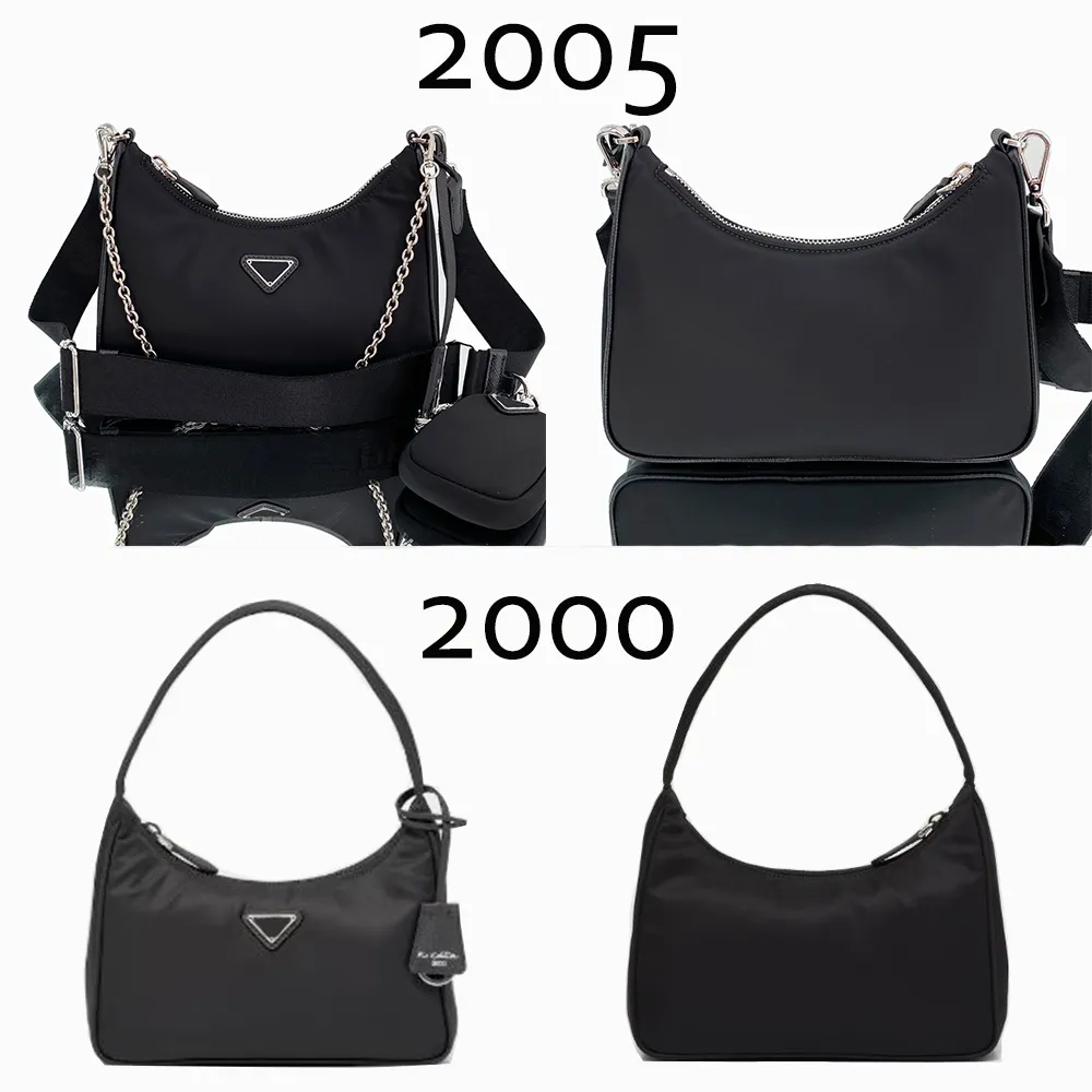 Re Edition Nylon 2005 2000 Bag Bag Luxury Tote Women’s Fashion 3 Pits Hobo Cross Body Pars