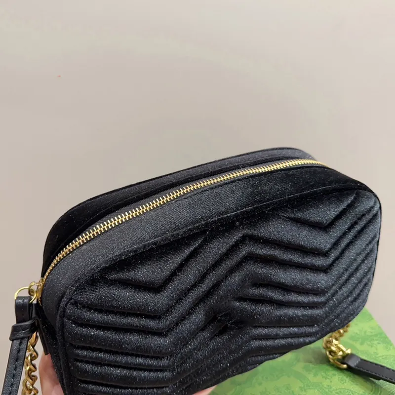 Designer Classic Marmont Quilted Crossbody Bag Luxury Velvet Women Fashion Shoulder Bags Autumn Winter New Italy Double Letter High Quality Handbag Camera Bag