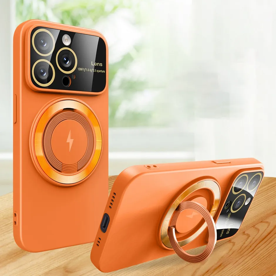 Phone Protection Part Premium Phone Protector With Finger Ring Stand And Magnetic Charging ...