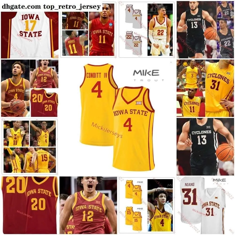 Iowa State Cyclones Jersey Conrad Hawley Hason Ward Jeremiah Williams Jaren Holmes Osun Osunniyi Barry Stevens Fred Hoiberg Custom Iowa State Basketball Jerseys