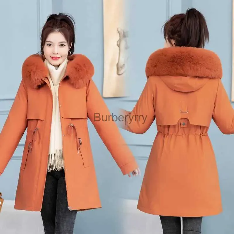 Women's Fur Faux Fur Meilly 2023 New Winter Jacket Women Parkas Warm Casual Parka Clothes Long Jacket Hooded Parka Fe Fur Lining Thick jer CoatL231007