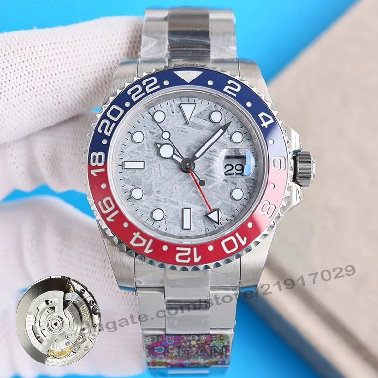 GMT 3285 meteoriet wijzerplaat herenhorloges Pepsi Clean horloge beste versie horloges voor man en vrouw keramische bezel Sprite Batman Batgirl luxe duikhorloge