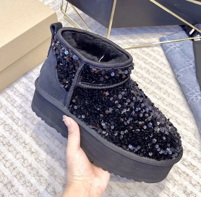 Snow Boots Designer Dipper Classic Boot Australian Booties Women Wool Fur Slipper Chocolate Dune Chesut Winter Shoes