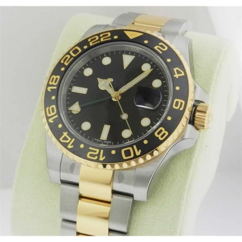 Męskie zegarki Rolx Ruch Czyste automatyczne sprzedaż 116713 Stalowa 18K Złota Bransoletka Czarna tarcza Maszyna Casual Watches 40 mm Męskie zegarek Xewlm