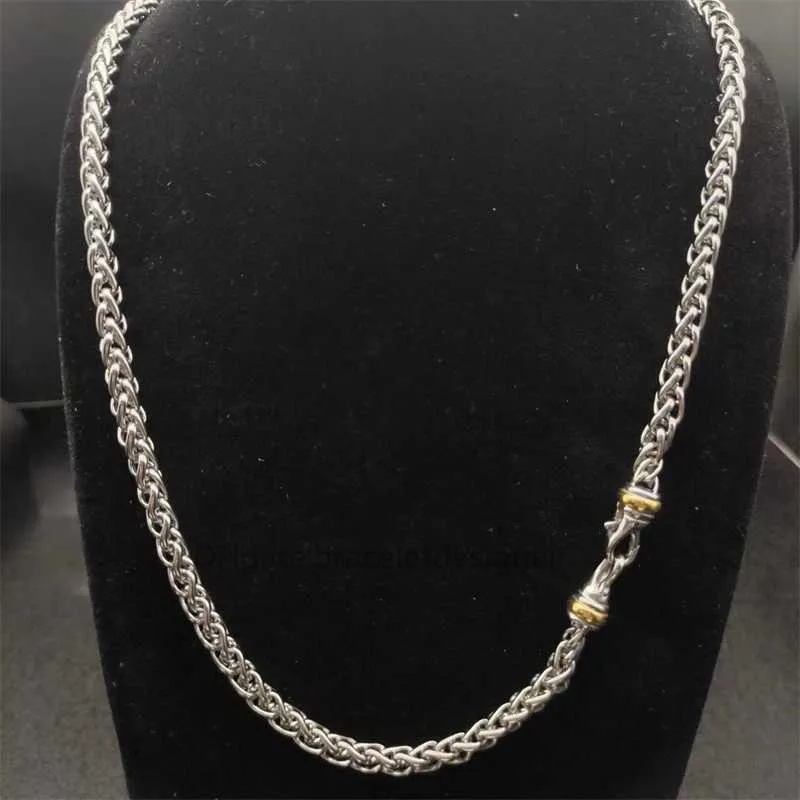 Colliers chaîne bijoux de créateur en acier inoxydable pour femmes, crochet en acier de luxe, collier plaqué or 18 carats