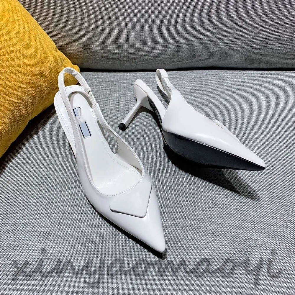 2023ss PRAt Leather Rivet Spikes Poined Toes High Heels Shoes Women Lady Genuine Leather Wedding Shoes Pumps Stiletto Heels