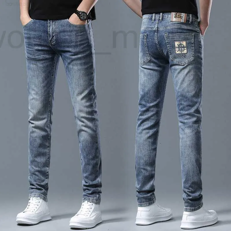 Men's Jeans designer Designer leisure for Mens Light Luxury Korean Edition Thin Elastic Feet Slim Fit Men Clothing M8O5